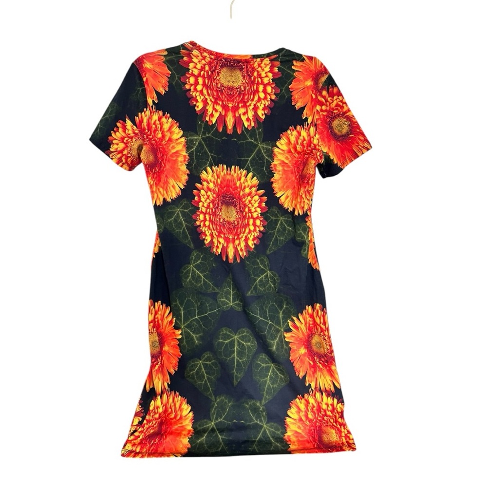 Desigual Floral Print Dress with Vibrant Sunflowers sz XL - Picture 3 of 10